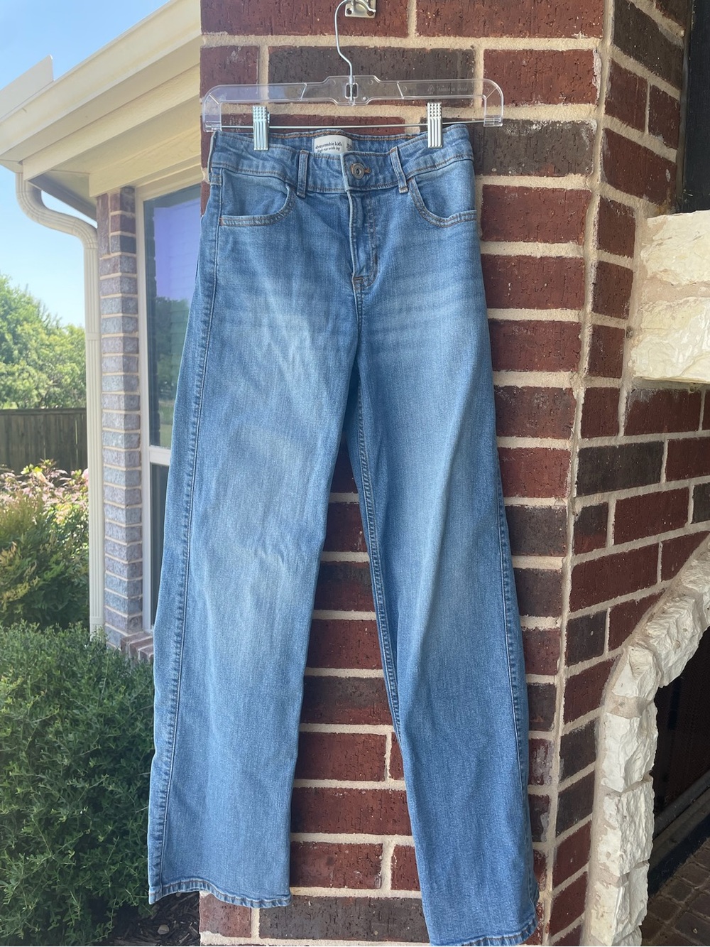 abercrombie kids girls Light Blue Wide-Leg Jeans